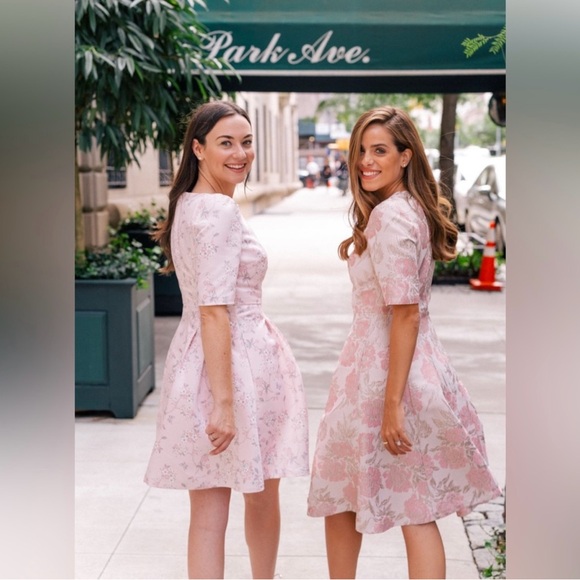 Gal Meets Glam Pink Jacquard Adair Dress 2 - Picture 7 of 12